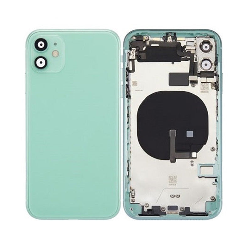 Back Housing With Power Flex Green No Logo For iPhone 11