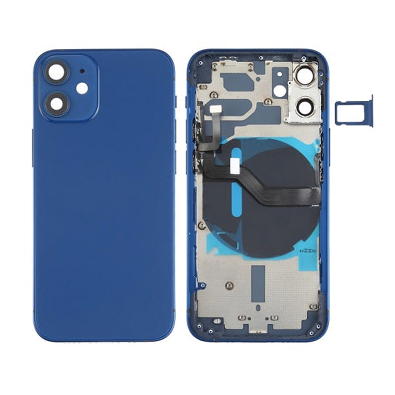 Back Housing With Power Flex Navy No Logo For iPhone 12Mini