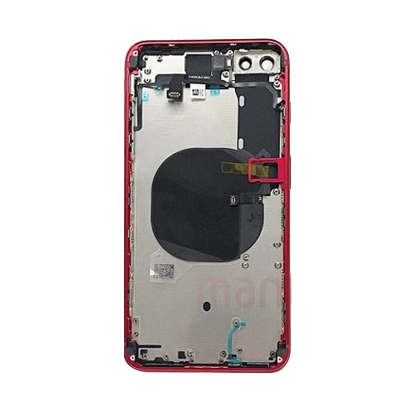Back Housing With Power Flex Red No Logo for iPhone 8Plus (Aftermarket High Quality)