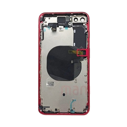 Back Housing With Power Flex Red No Logo for iPhone 8Plus (Aftermarket High Quality)