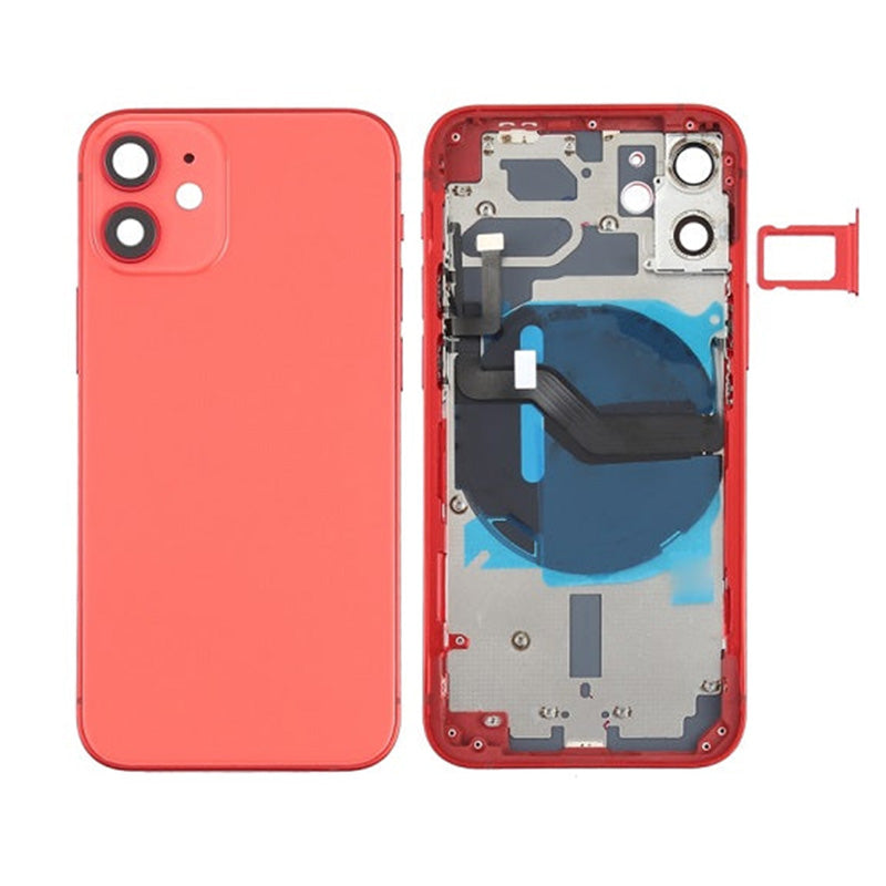 Back Housing With Power Flex Red No Logo For iPhone 12Mini