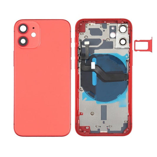Back Housing With Power Flex Red No Logo For iPhone 12Mini