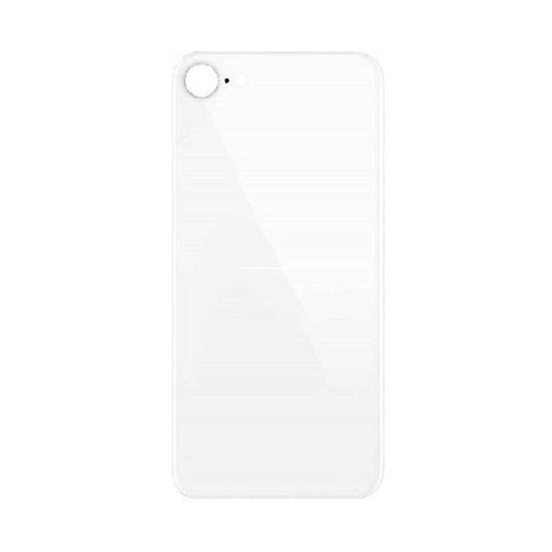 Back Glass White No Logo for iPhone SE2020 (SE2) (Big Hole)