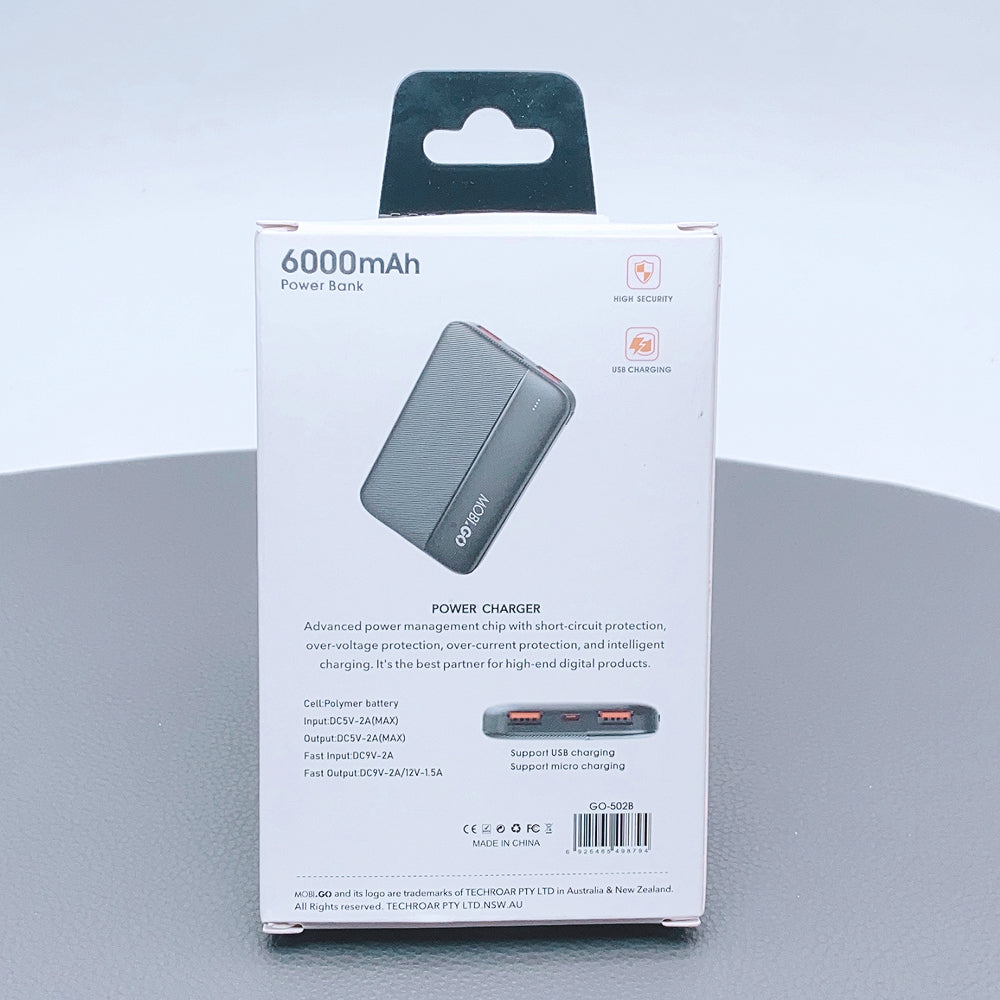 Mobigo 6000 mah power bank GO502B