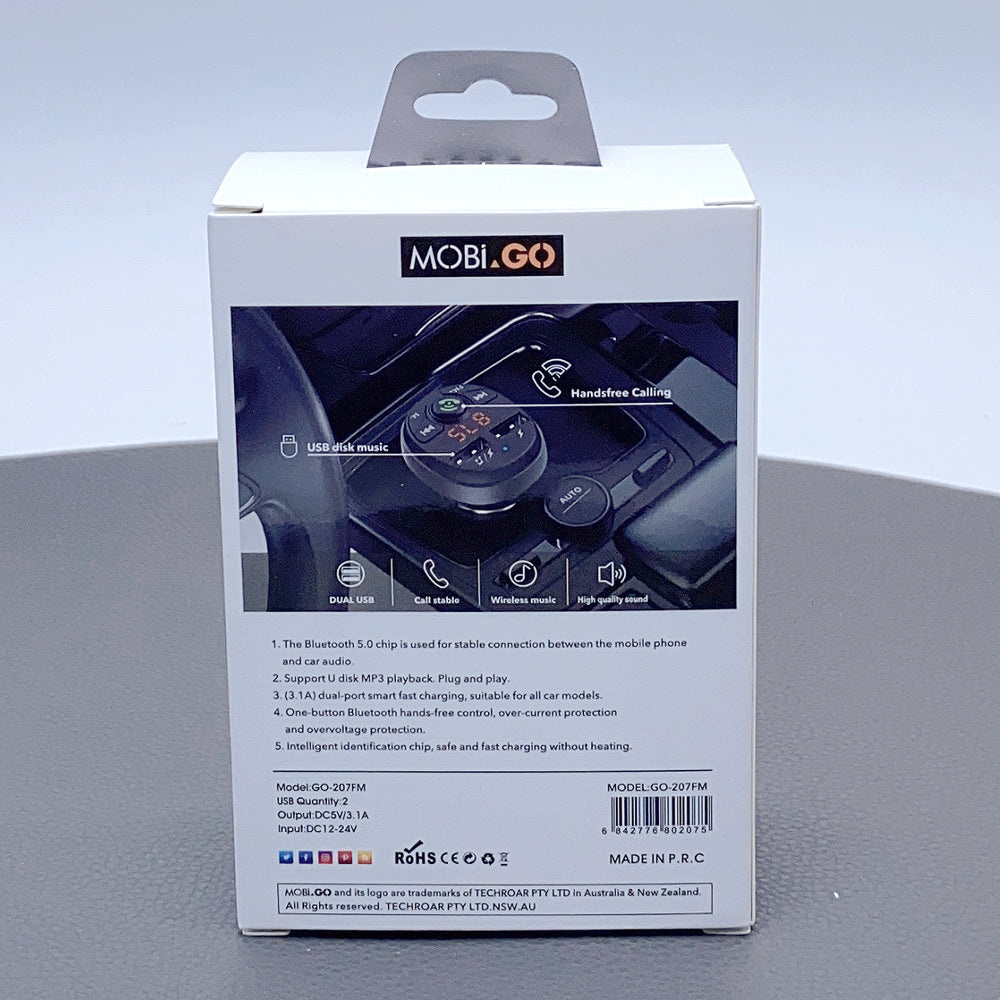 Mobigo 3.1A Bluetooth FM Transmitter GO207FM
