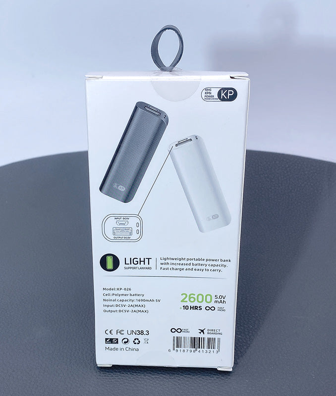 King 2600 mah power bank KP026 / KL26
