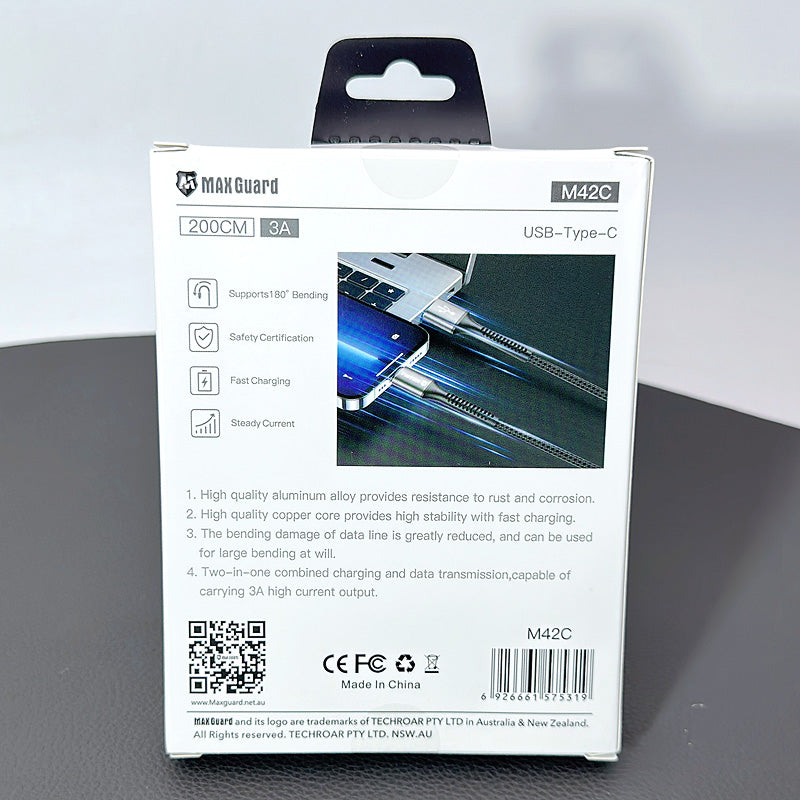 Maxguard 2m USB A To Type-C cable M42C