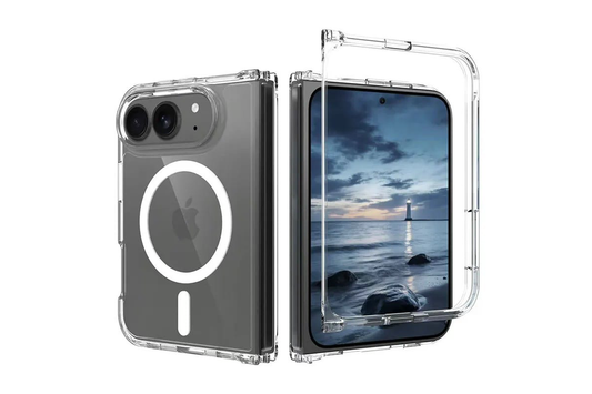 Clear case on a foldable iPhone Duo