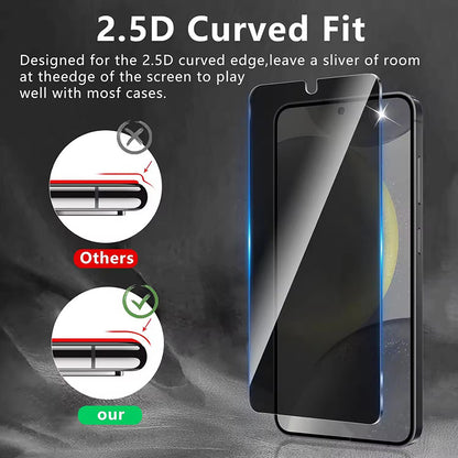 Privacy fingerprint tempered glass for Samsung