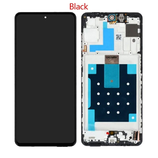 Service Pack OLED assembled with Service Pack Frame for Samsung M55 5G M556 Black