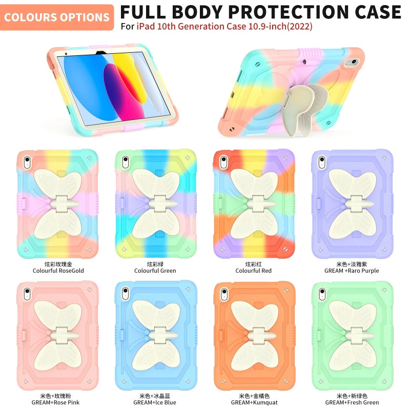 Case for iPad Air 4 /Air 5 10.9 /Pro 11 2021/2020/2018 Butterfly penslot stand case