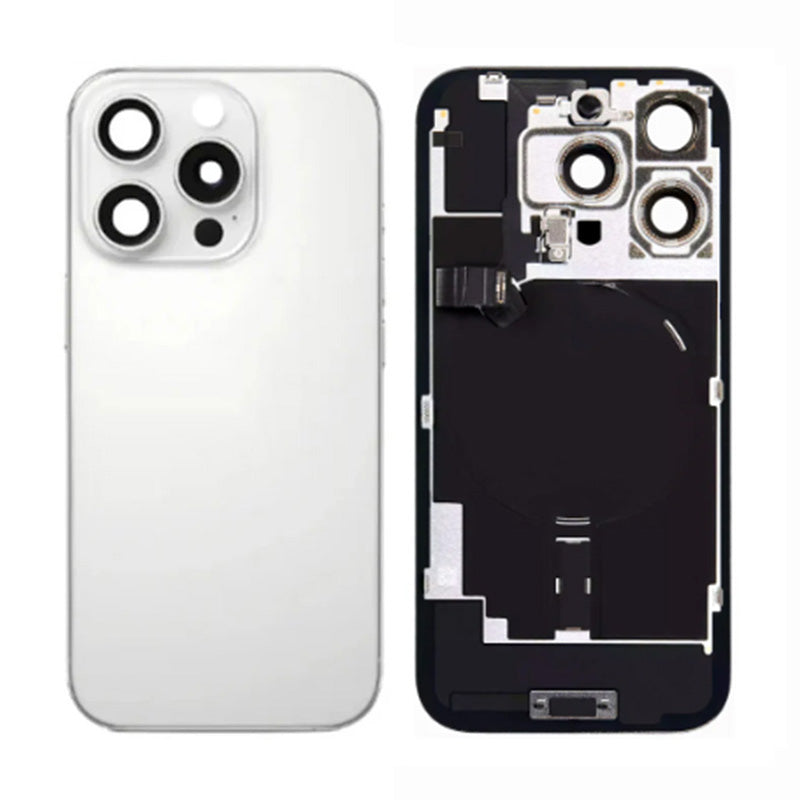Back Panel with Wireless Charging Flex White for iPhone 16Pro (Best Quality)