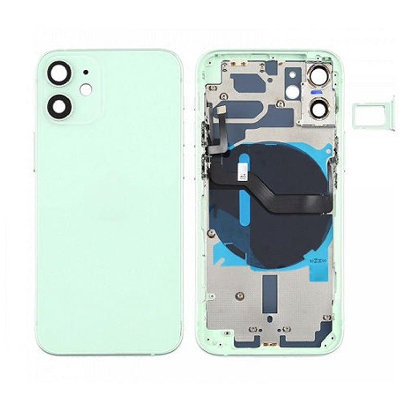 Back Housing With Power Flex Green No Logo For iPhone 12
