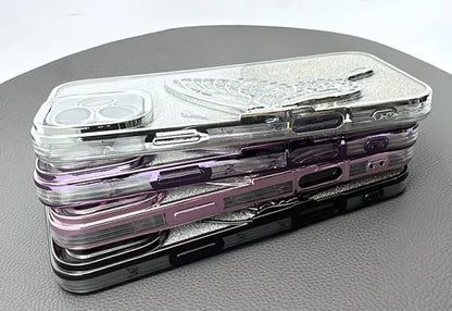 Case for Iphone 17 6.3 Kinglink Glitter Sandy Butterfly