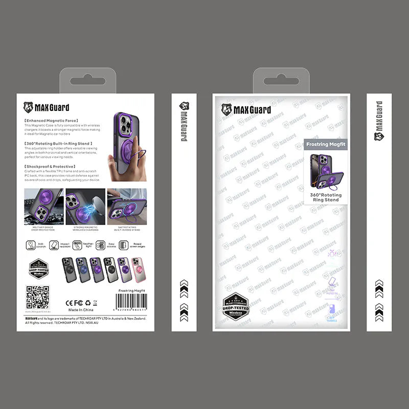 Case for Iphone 15 Pro 6.1 Frostring MagFit 360 Ring Holder