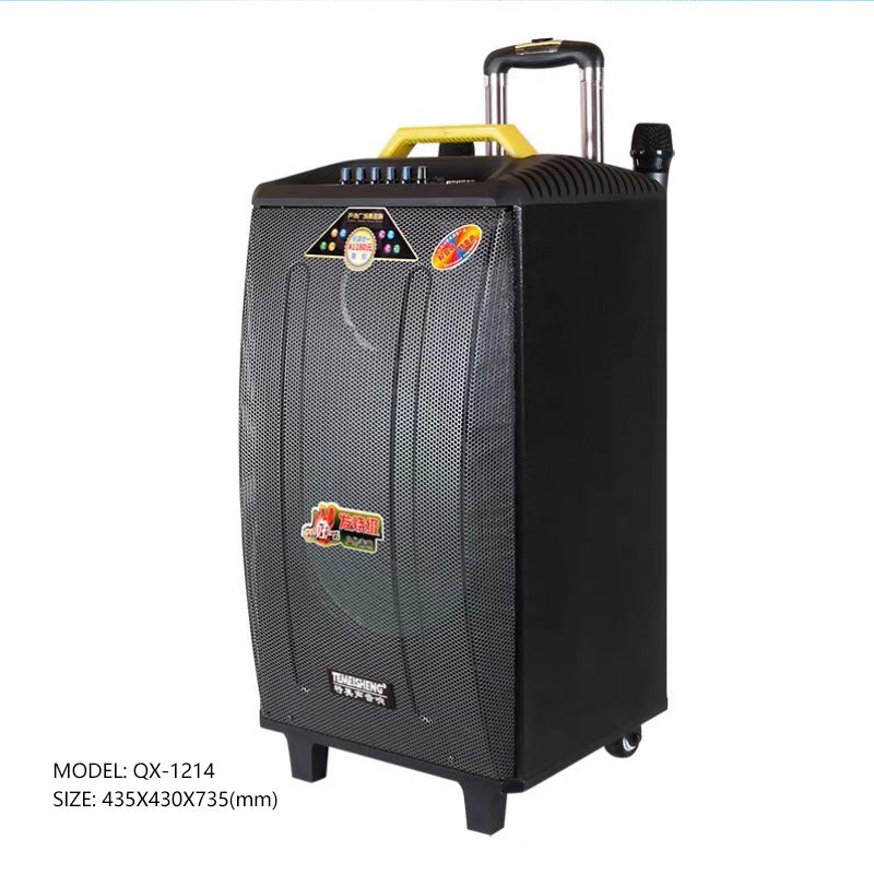 Temeisheng Portable Powered Trolley Speaker Qx-1214