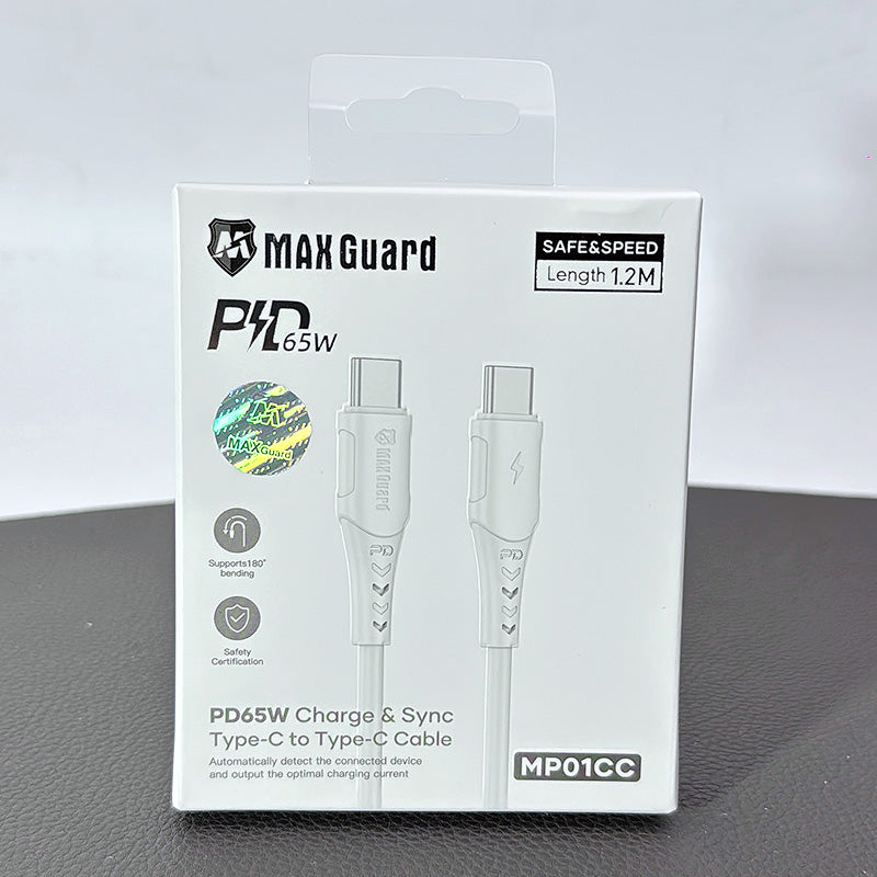 Maxguard 1.2m 65W Type-C to C Cable MP01CC