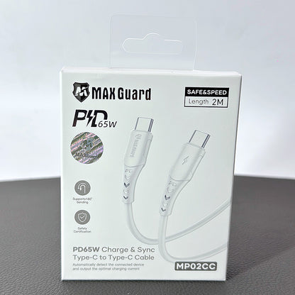Maxguard 2m 65W Type-C to C Cable MP02CC