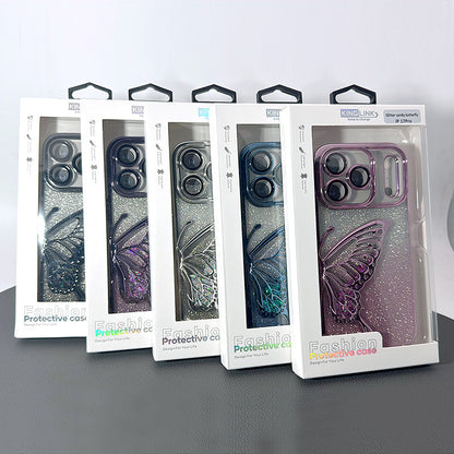 Case for Iphone 17 6.3 Kinglink Glitter Sandy Butterfly