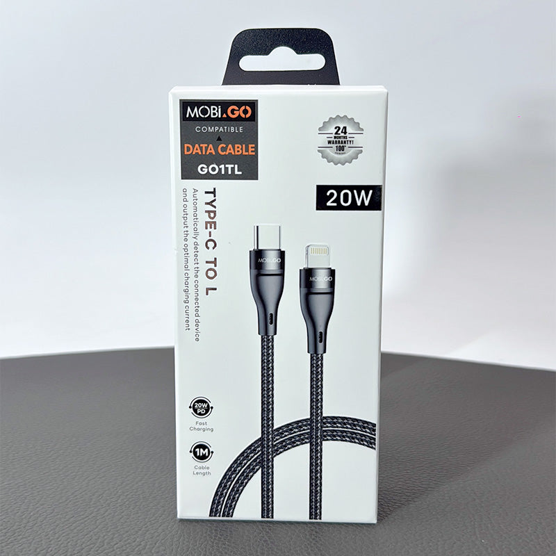 Mobigo 1m 20W Type-C to Lightning cable GO1TL
