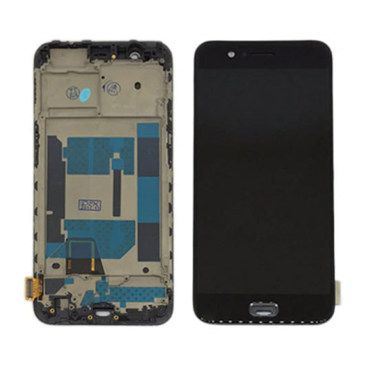 OPPO R11S SCREEN WITH FRAME BLACK (TFT)