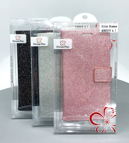 Case for iPhone 12 mini /13 mini 5.4 glitter Bluemoon wallet