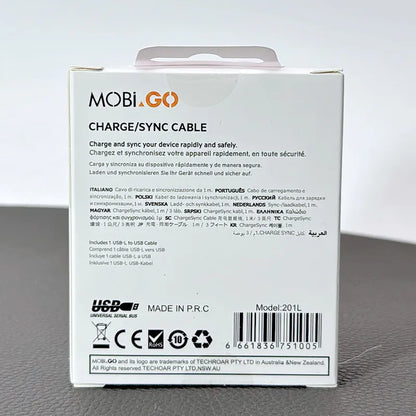 Mobigo 1m USB-A to Lightning cable 201L