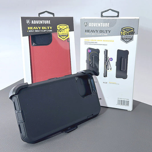 Case for iPhone 17 Pro 6.3 Adventure heavy duty 2 in 1 belt clip