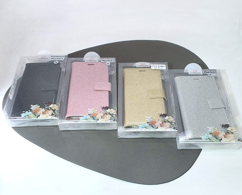 Case for iPhone 12 mini /13 mini 5.4 glitter Bluemoon wallet