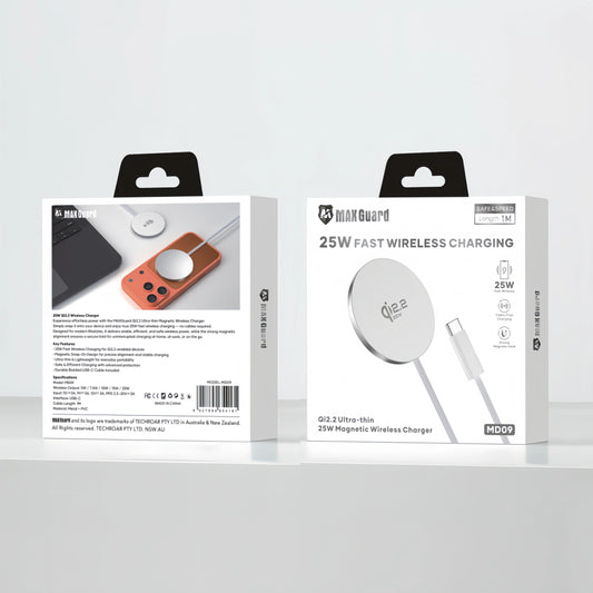 Maxguard 25W Qi2.2 Ultra-thin Magnetic Wireless Charger MD09