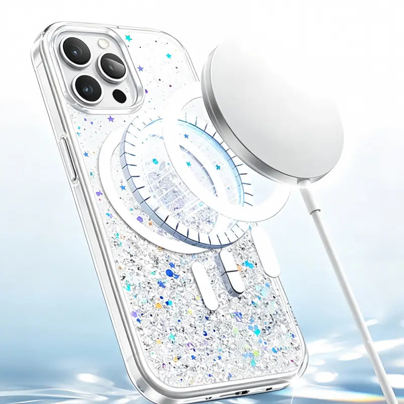Case for iPhone 18 Pro max /17 Pro max 6.9 Crystal Glitter MagFit