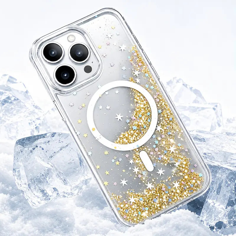 Case for iPhone 18 Pro max /17 Pro max 6.9 Crystal Glitter MagFit