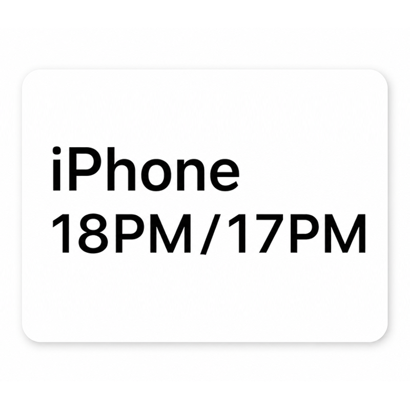 iPhone 18 Pro Max / 17 Pro Max Label (3PCS)