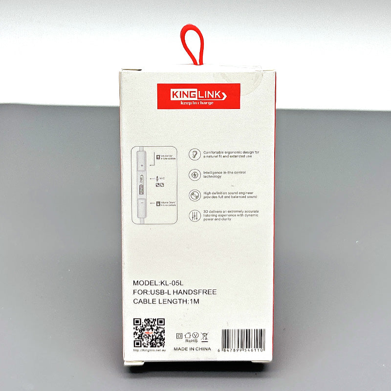 Kinglink 1m lightning earphones KL05L