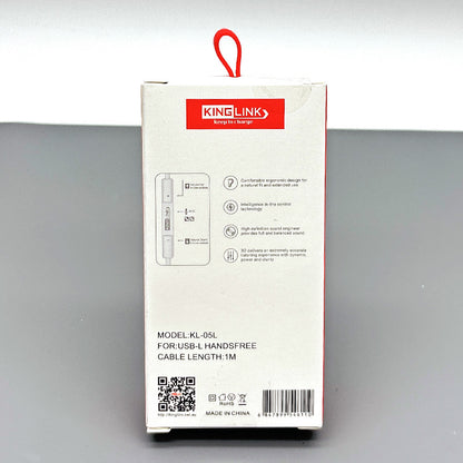 Kinglink 1m lightning earphones KL05L