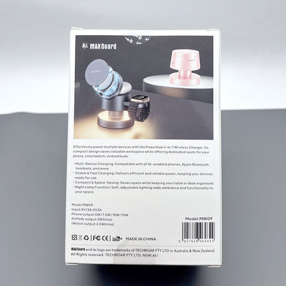Maxguard 4 in 1 15W Hub Wireless Charger MW09 ( For apple watch and IOS & android system phone)