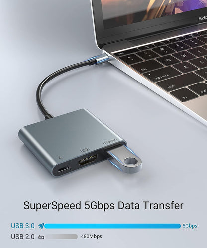 USB 3.1 Type-C 5-in-1 Multiport HUB Adapter