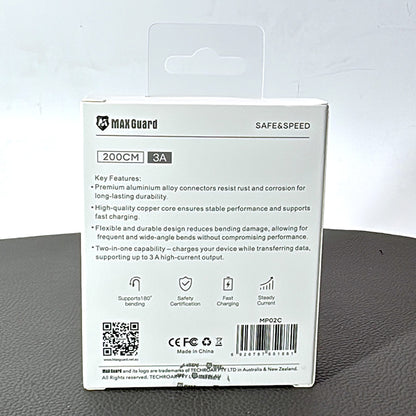 Maxguard 2m USB-A to C Cable MP02C