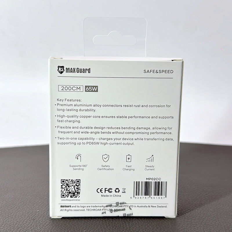 Maxguard 2m 65W Type-C to C Cable MP02CC