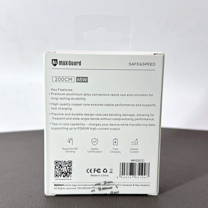 Maxguard 2m 65W Type-C to C Cable MP02CC