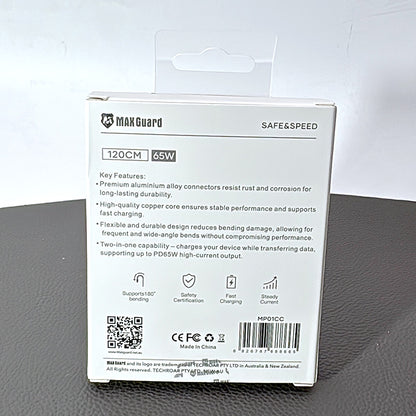 Maxguard 1.2m 65W Type-C to C Cable MP01CC