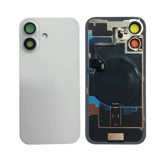 Back Panel with Wireless Charging Flex White for iPhone 16 (Best Quality)