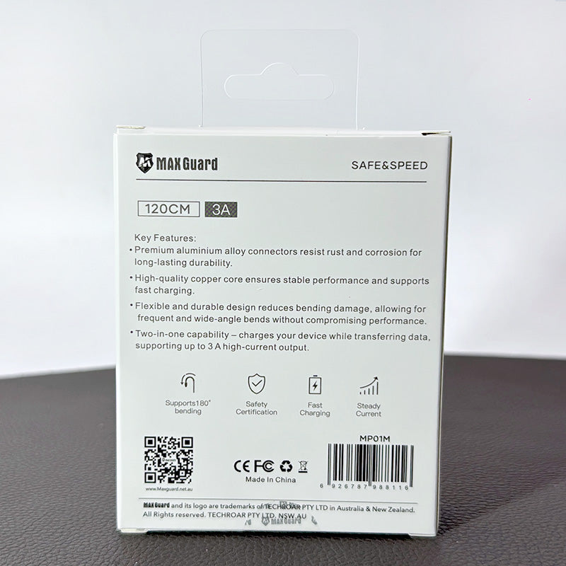 Maxguard 1.2m USB-A to Micro Cable MP01M