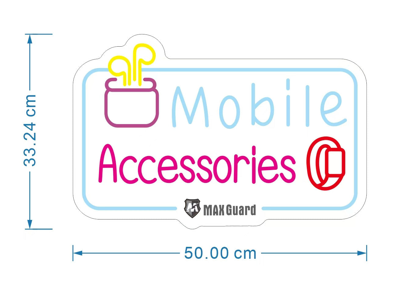 Maxguard Mobile Accessories Neon Sign F01