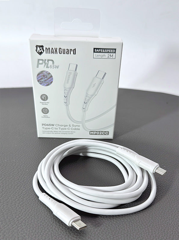Maxguard 2m 65W Type-C to C Cable MP02CC