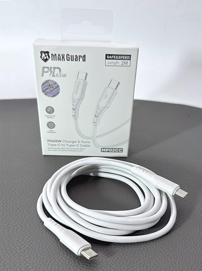 Maxguard 2m 65W Type-C to C Cable MP02CC