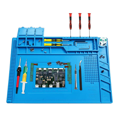 S160 ESD Magnetic Heat Insulation Silicone Desk Mat Maintenance Platform