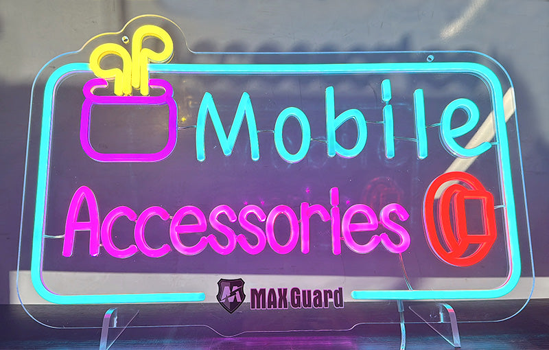 Maxguard Mobile Accessories Neon Sign F01