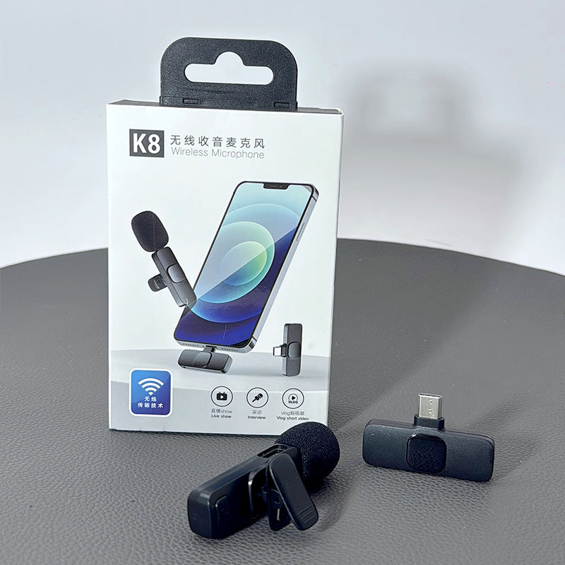 Wireless Lavalier Microphone K8 (Lighting & Type-c)