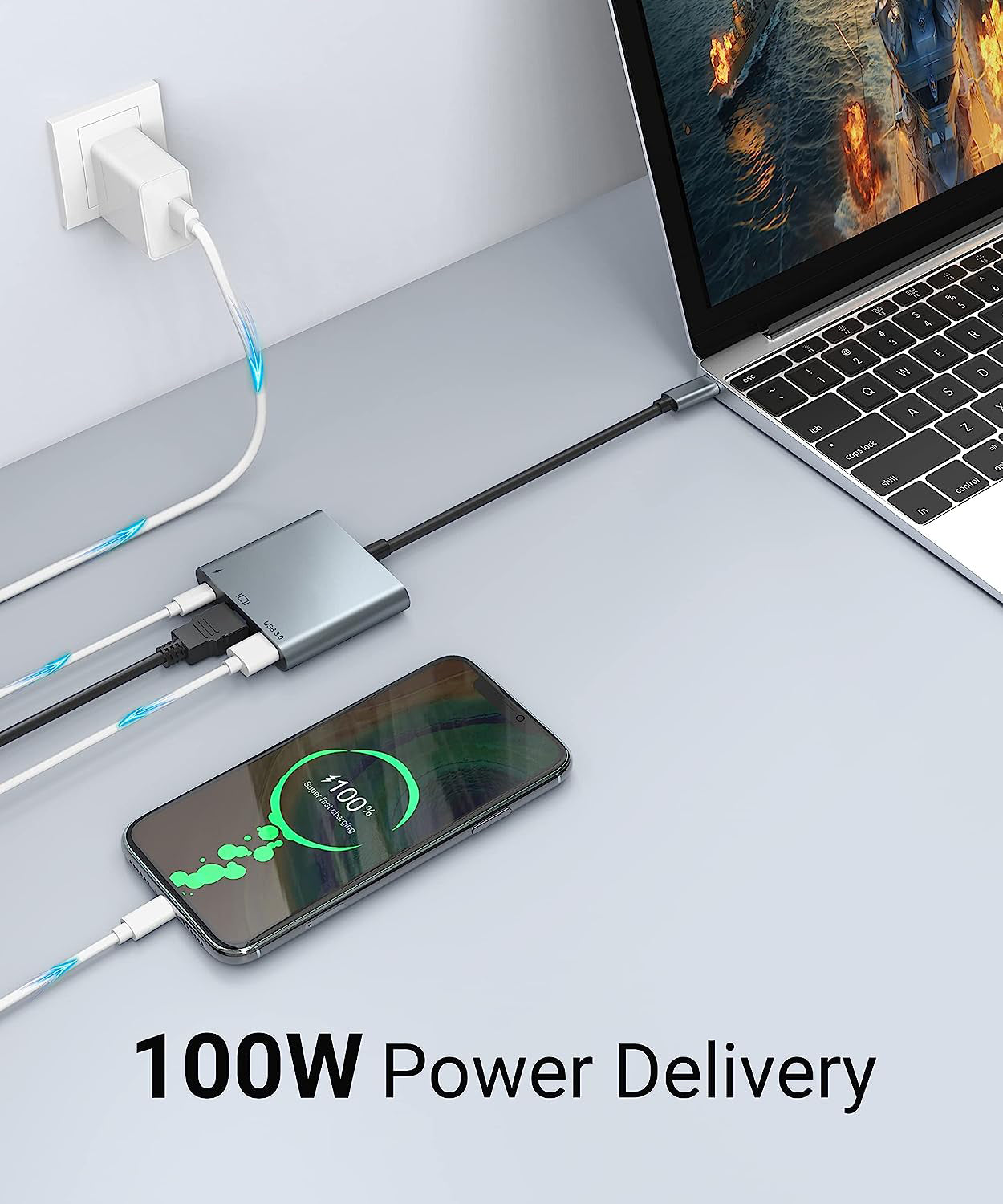 USB 3.1 Type-C 5-in-1 Multiport HUB Adapter